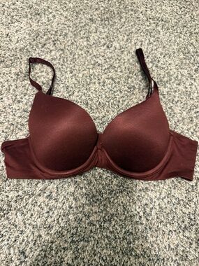 Aerie Real Sunnie Demi Push Up Bra in Burgundy